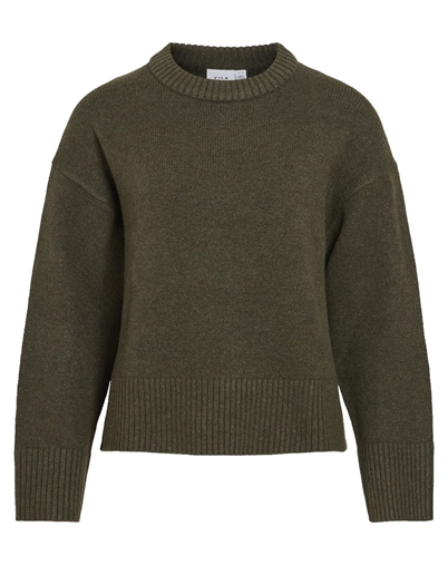 Vila - VISia O-Neck Knit Pullover - Forest Night
